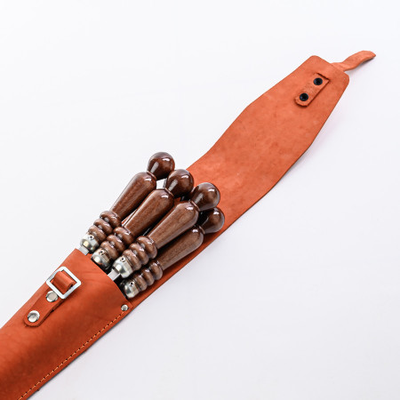 A set of skewers 670*12*3 mm in an orange leather case в Нальчике